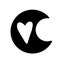 Crescent Moon Icon Logo Vector Isolated. Love and Wedding Icon Set