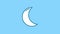 Crescent Moon line icon on the Alpha Channel