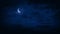 Crescent Moon In Night Sky