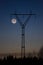 Crescent Moon and power line