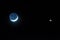 Crescent moon and Venus