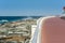 Crescent road and the breakwater and stones and background of Persian gulf in the Palm Jumeirah island in Dubai of the United Arab