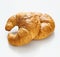 Crescent-shaped golden croissants