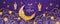 Crescent and stars background for Eid al, ul Adha