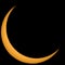 Crescent sun during a solar eclipse