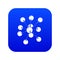 Cresols molecule icon blue vector
