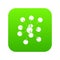 Cresols molecule icon green vector