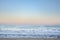 Crest of a wave in the Black Sea at sunset, selective focus. Sea waves background series images