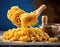 Creste di gallo pasta close up food background