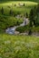 Crested butte colorado mountain landscape and wildflowers