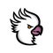 Crested Cockatoo Head Mascot