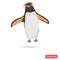 Crested penguin color flat icon
