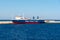 Creta Cargo Lines ship docking at the port of Rhodes, Greece