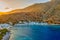 Crete, Greece: Loutro village paradisiacal view of beach and sea.