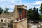 CRETE, GREECE - November, 2017: ancient ruines of famouse Knossos palace at Crete