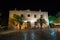 CRETE,HERAKLION-JULY 25: Church of Saint Titus at night on July 25,2014 in Heraklion on the Crete island, Greece.