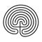 Crete traditional symbol. Cretan labyrinth line art vector
