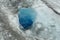 Crevasse filled with water on Perito Moreno Glacier