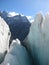 Crevasses in the ice at Franz Joseph Glacier, New Zealand