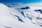 Crevasses mountains peaks clouds Huayna Potosi , Bolivia tourism