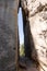 Crevice in the rock. Narrow path through the majestic sandstone rock walls. Adrspach rock city, Czech Republic