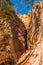 Crevice in wall of Providence Canyon, USA