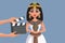 Crew Filming a Cleopatra Artistic Movie Vector Cartoon