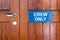 Crew only sign