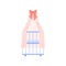 Crib isolated icon. Flat baby crib with canopy