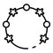 Crib toy circle icon, outline style