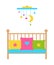 Crib Young Child Bed with Barred or Latticed Sides