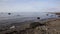 Criccieth beach rocks and coast North Wales UK