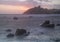 Criccieth castle sunset