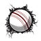 Cricket ball cracked wall. cricket club graphic design logos or icons. vector illustration