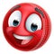 Cricket Ball Emoticon Face Emoji Cartoon Icon