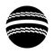 Cricket ball icon, equipment element closeup design, sport object vector illustration