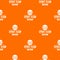 Cricket ball pattern vector orange