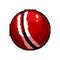 cricket ball sport game pixel art vector illustration