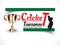 Cricket banner background with batsman