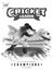 Cricket Championship template or flyer design with doodle illustration of cricket batsman.