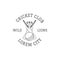 Cricket club emblem and design elements.