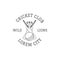 Cricket club emblem and design elements. logo . patch. Sports stamp with gear, equipment - bat, ball. Use for web , te