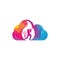 Cricket fire cloud logo icon