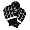 Cricket gloves logo, simple style