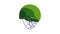 Cricket green helmet icon animation