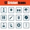 Cricket icon set