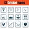 Cricket icon set