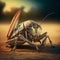 cricket insect close up AI generated illustration
