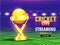 Cricket Live Streaming banner or poster design with realistic golden trophy cup.