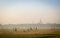 CRICKET MATCH IN A FOGGY MORNING AT MAIDAN, KOLKATA